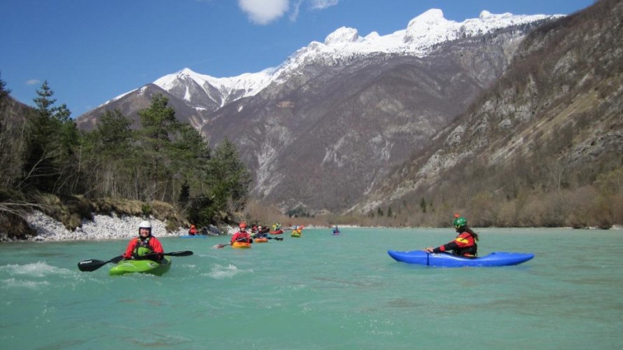 Soca river during the Easter Monday